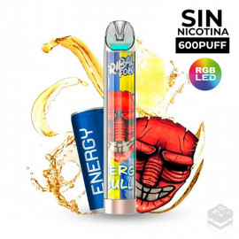 DISPOSABLE POD WITHOUT NICOTINE TRIBAL FORCE PUFF ENERGY BULL VAPE