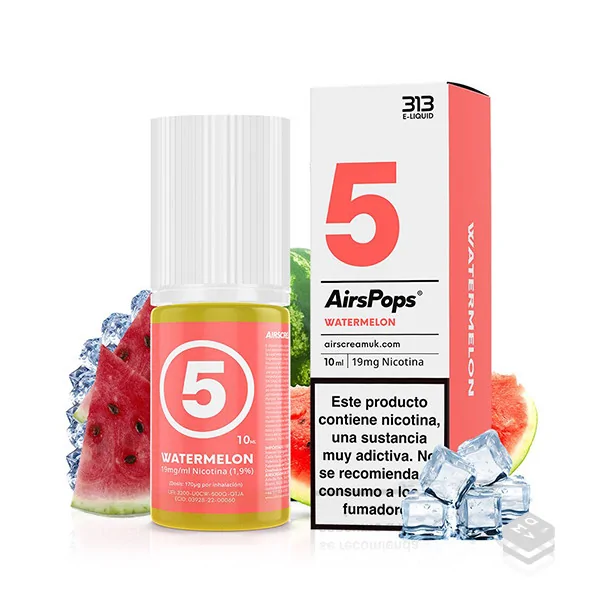 NO.5 WATERMELON 10ML 313 NIC SALTS AIRSCREAM VAPE