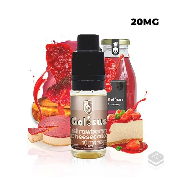 STRAWBERRY CHEESECAKE GOLOSUS NIC SALTS LUSCIOUS 10ML VAPE