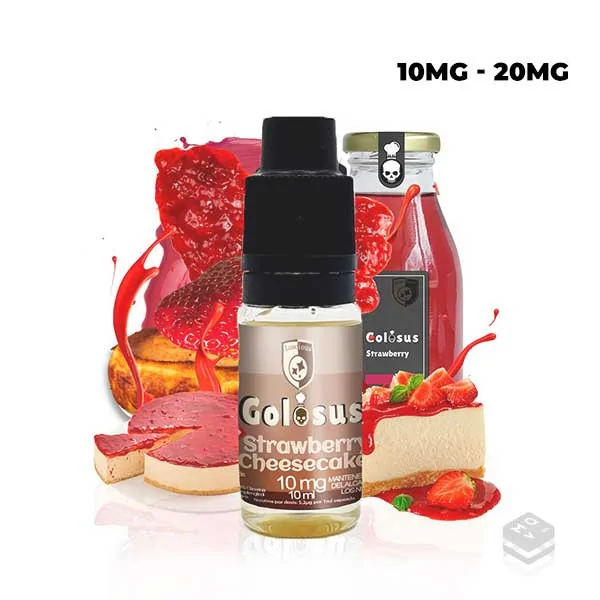 STRAWBERRY CHEESECAKE GOLOSUS NIC SALTS LUSCIOUS 10ML VAPE