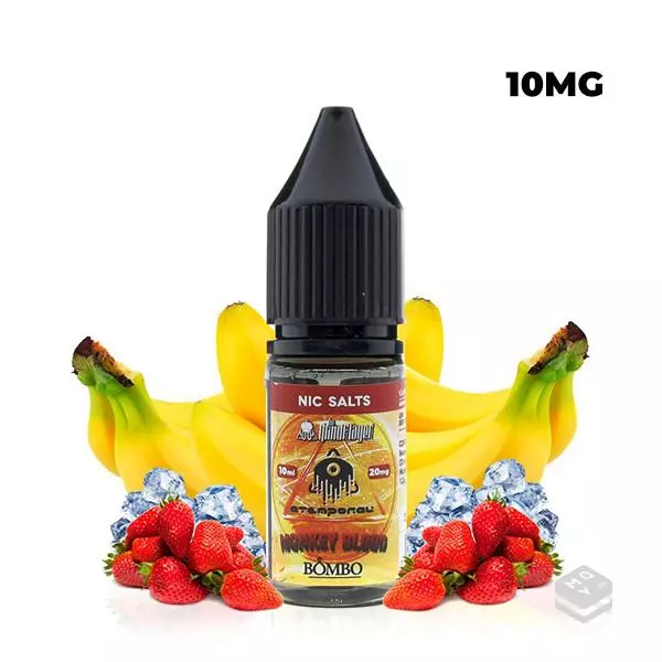 ATEMPORAL MONKEY BLOOD THE MIND FLAYER & BOMBO 10ML VAPE NICOTINE SALTS