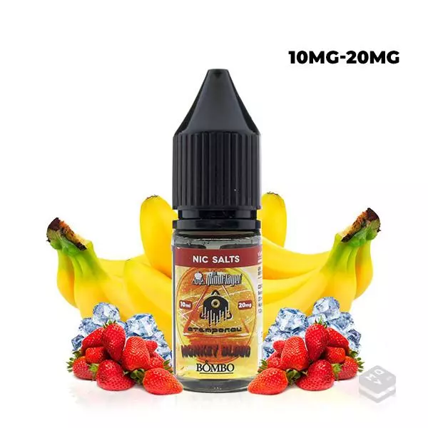 ATEMPORAL MONKEY BLOOD THE MIND FLAYER & BOMBO 10ML VAPE NICOTINE SALTS