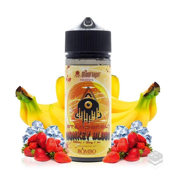 ELIQUID ATEMPORAL MONKEY BLOOD THE MIND FLAYER & BOMBO 100ML VAPE