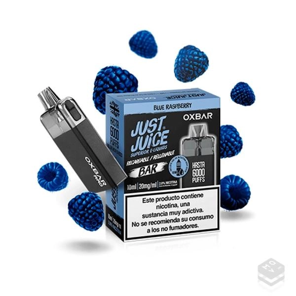 DISPOSABLE POD JUST JUICE OXBAR REFILLABLE BLUE RASPBERRY