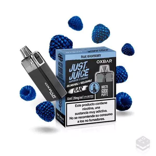 POD DESECHABLE JUST JUICE OXBAR REFILLABLE BLUE RASPBERRY