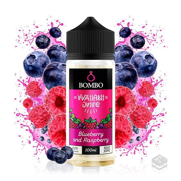 ELIQUID BLUEBERRY RASPBERRY WAILANI JUICE BY BOMBO ELIQUIDS 100ML