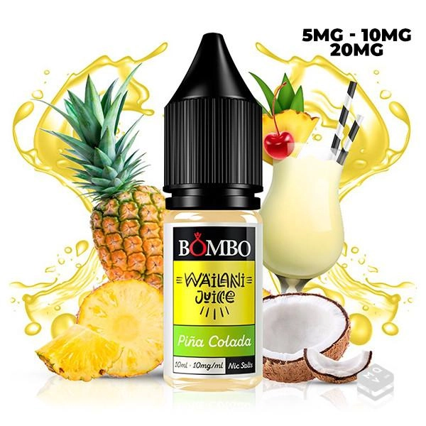 SALES DE NICOTINA PIÑA COLADA WAILANI JUICE BY BOMBO E LIQUID 10ML