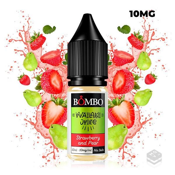 SALES DE NICOTINA STRAWBERRY AND PEAR WAILANI JUICE BY BOMBO E LIQUID 10ML