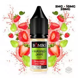 STRAWBERRY AND PEAR JUICE BY BOMBO E LIQUID 10ML VAPE NICOTINE SALT