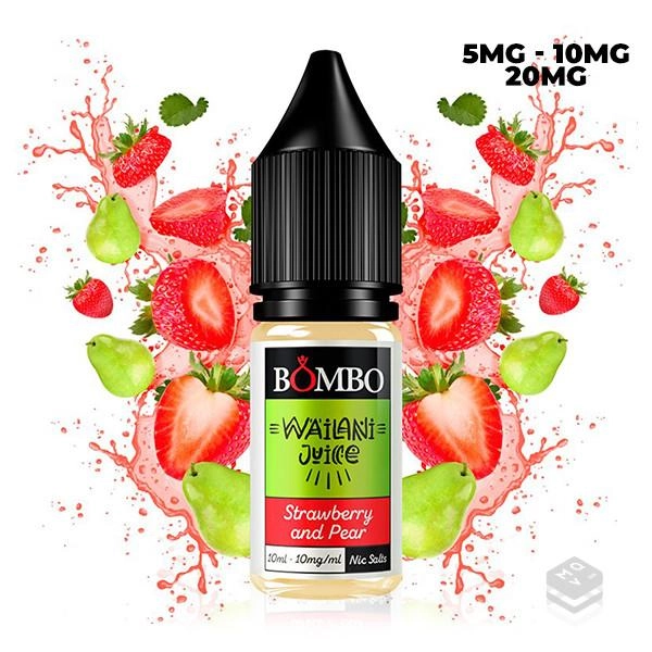 SALES DE NICOTINA STRAWBERRY AND PEAR WAILANI JUICE BY BOMBO E LIQUID 10ML