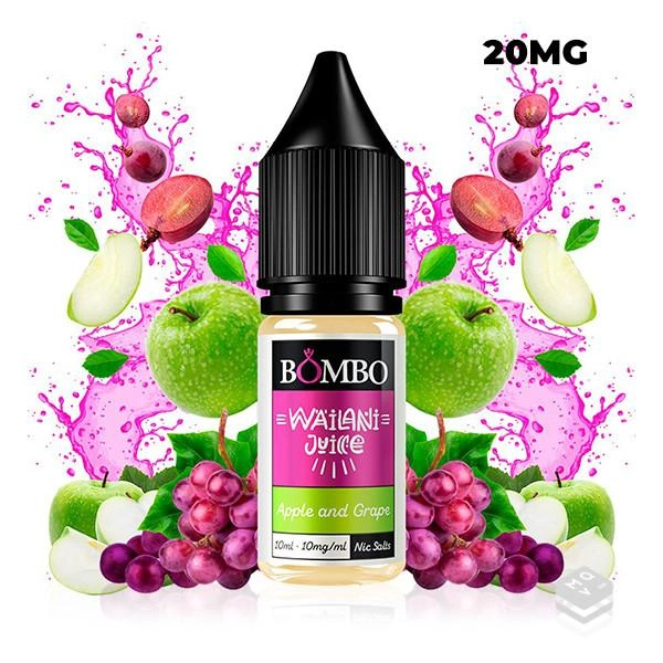 APPLE & GRAPE WAILANI JUICE BY BOMBO E LIQUID 10ML VAPE NICOTINE SALT