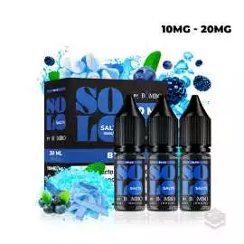 3 X 10ML NICOTINE SALT BOMBO ELIQUIDS SOLO SALTS BLUE