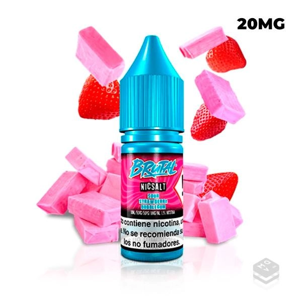 SOUR STRAWBERRY BUBBLEGUM BRUTAL SALT JUST JUICE 10ML VAPE