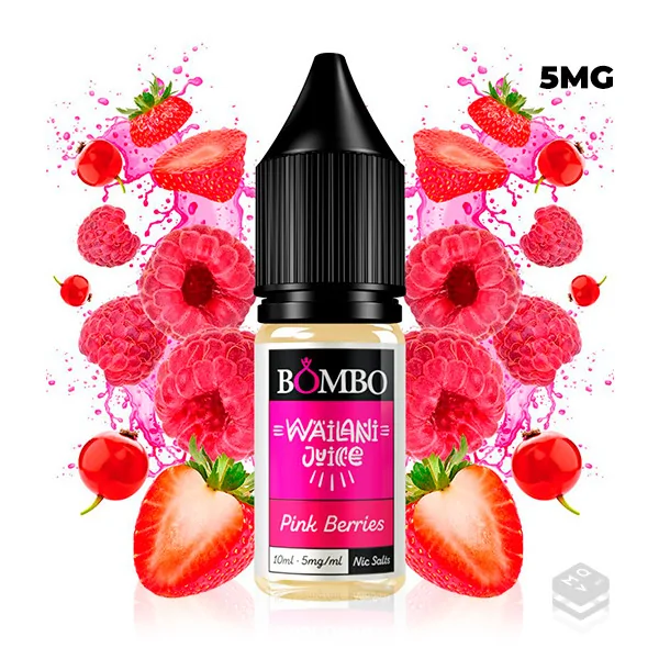 SALES DE NICOTINA PINK BERRIES WAILANI JUICE BY BOMBO ELIQUIDS 10ML