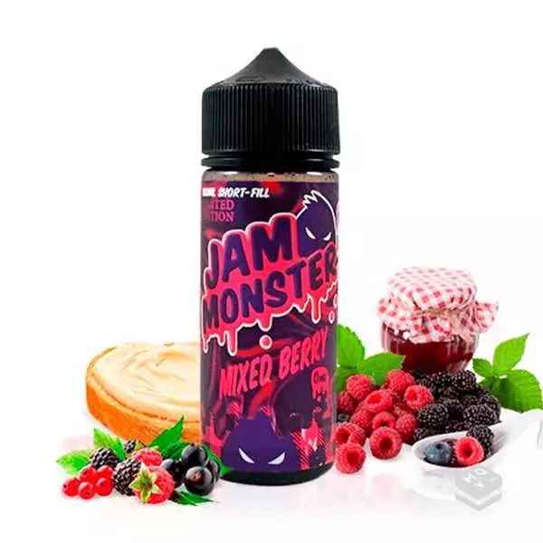 ELIQUID MIXED BERRY JAM MONSTER 100ML VAPE