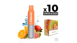 PACK 10 VAPERS DESECHABLES DRAGBAR 600 S ORANGE MANGO GUAVA SIN NICOTINA VOOPOO ZOVOO