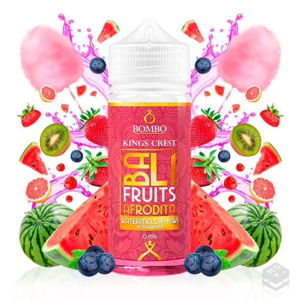 WATERMELON KIWI STRAWBERRY AFRODITA BALI FRUITS KINGS CREST 100ML 0MG