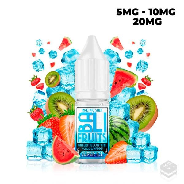 WATERMELON KIWI STRAWBERRY SUPER ICE BALI FRUITS SALTS KINGS CREST 10ML