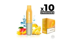 PACK 10 VAPERS DESECHABLES DRAGBAR 600 S PINEAPPLE MANGO SIN NICOTINA VOOPOO ZOVOO