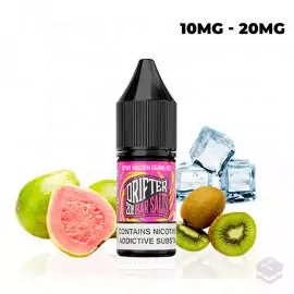 NIC SALTS JUICE SAUZ KIWI PASSION GUAVA ICE DRIFTER BAR 10ML VAPE