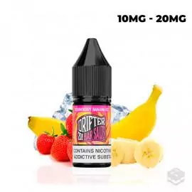 NIC SALTS JUICE SAUZ STRAWBERRY BANANA ICE DRIFTER BAR 10ML VAPE