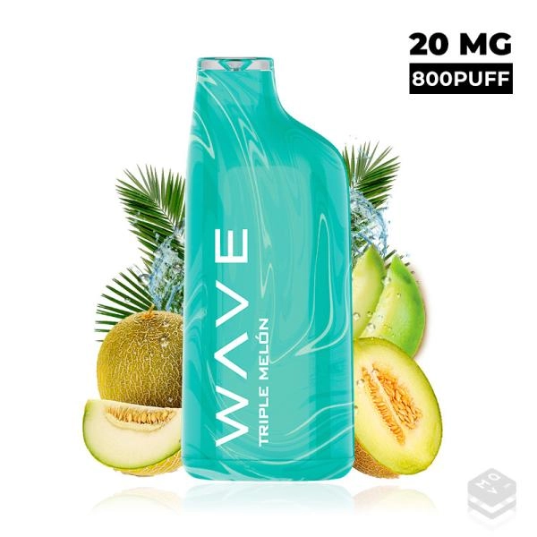 DISPOSABLE POD BUD VAPE WAVE 800 TRIPLE MELON 20MG