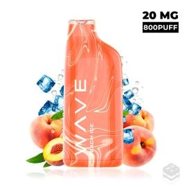 DISPOSABLE POD BUD VAPE WAVE 800 PEACH ICE 20MG