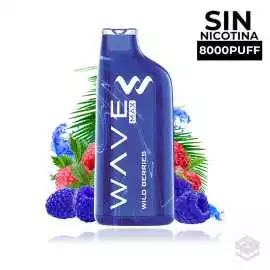 DISPOSABLE POD BUD VAPE WAVE MAX 8000 WILD BERRIES  0MG