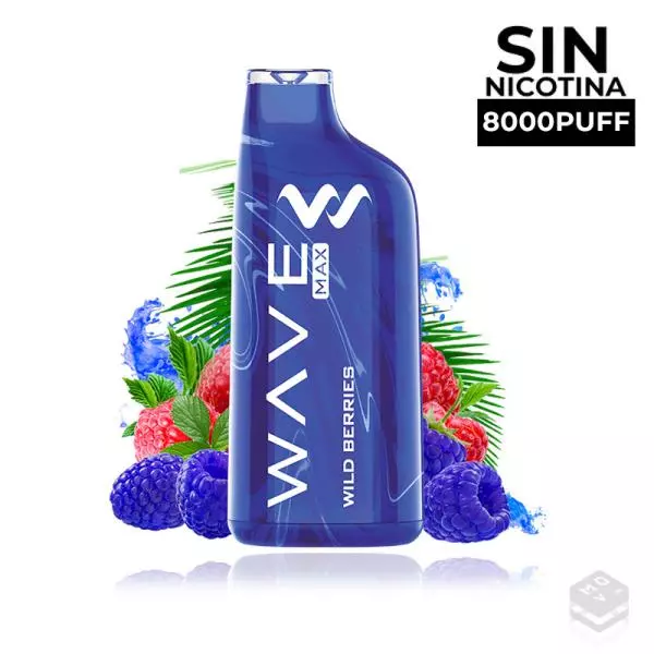 POD DESECHABLE BUD VAPE WAVE MAX 8000 WILD BERRIES 0MG