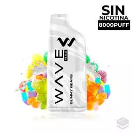 POD DESECHABLE BUD VAPE WAVE MAX 8000 GUMMY BEARS 0MG