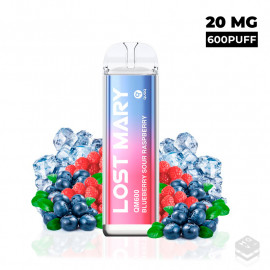 DISPOSABLE VAPE LOST MARY CRYSTAL BLUEBERRY SOUR RASPBERRY QM600 20MG