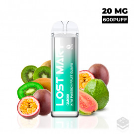 DISPOSABLE VAPE LOST MARY CRYSTAL KIWI PASSION FRUIT GUAVA QM600 20MG