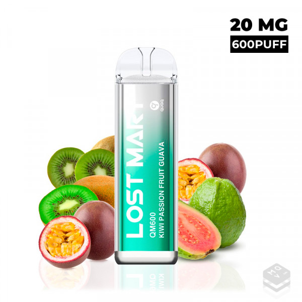 DISPOSABLE VAPE LOST MARY CRYSTAL KIWI PASSION FRUIT GUAVA QM600 20MG