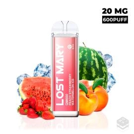 DISPOSABLE VAPE LOST MARY CRYSTAL PEACH STRAWBERRY WATERMELON ICE QM600 20MG