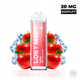 DISPOSABLE VAPE LOST MARY CRYSTAL RED APPLE ICE QM600 20MG