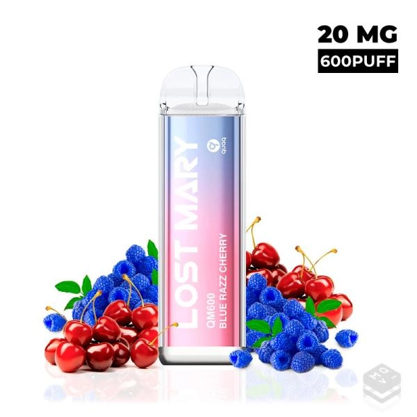 VAPER DESECHABLE LOST MARY CRYSTAL BLUE RAZZ CHERRY QM600 20MG