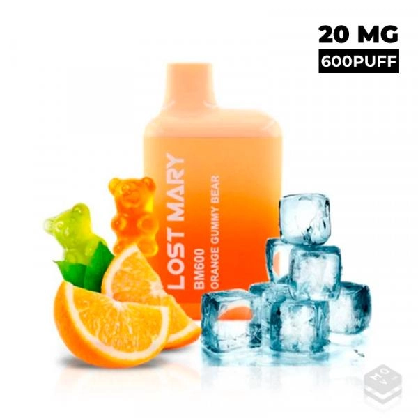 VAPER DESECHABLE LOST MARY BM600 ORANGE GUMMY BEAR 20MG