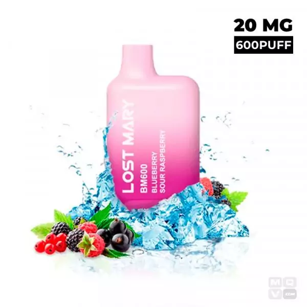 VAPER DESECHABLE LOST MARY BM600 BLUEBERRY SOUR RASPBERRY 20MG