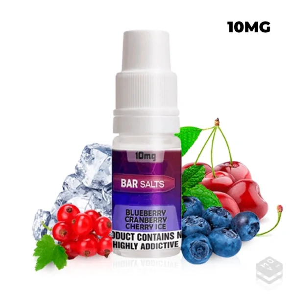 BLUEBERRY CRANBERRY CHERRY ICE BAR NIC SALTS 10ML