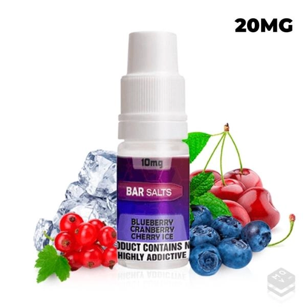 BLUEBERRY CRANBERRY CHERRY ICE BAR NIC SALTS 10ML VAPE