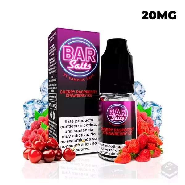 CHERRY RASPBERRY STRAWBERRY ICE NIC SALT BY VAMPIRE VAPE 10ML