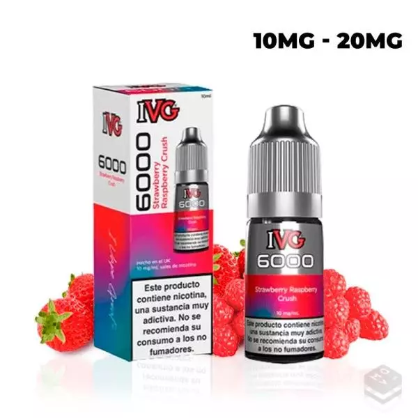 STRAWBERRY RASPBERRY CRUSH IVG 6000 SALTS 10ML VAPE