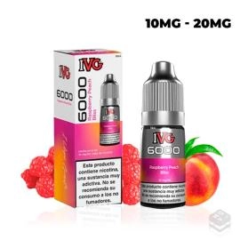 RASPBERRY PEACH BLISS IVG 6000 SALTS 10ML VAPE