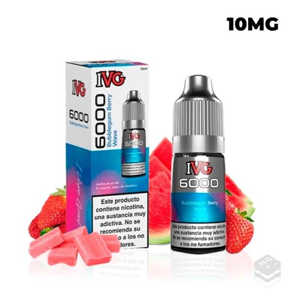 BUBBLEGUM BERRY WAVE IVG 6000 SALTS 10ML