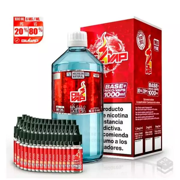 PACK BASE OIL4VAP TPD 1L 40PG/60VG 6MG