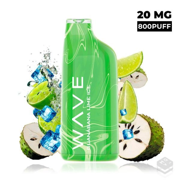 DISPOSABLE POD BUD VAPE WAVE 800 GUANABANA LIME ICE