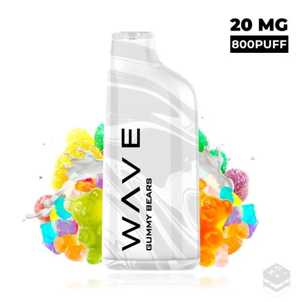 DISPOSABLE POD BUD VAPE WAVE 800 GUMMY BEARS