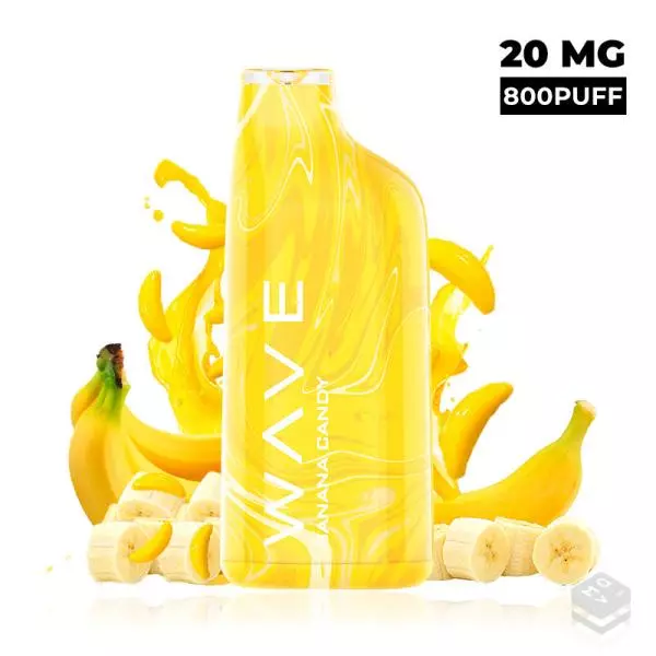 DISPOSABLE POD BUD VAPE WAVE 800 BANANA CANDY 20MG