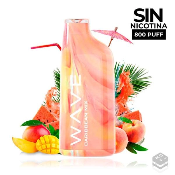 DISPOSABLE POD BUD VAPE WAVE 800 CARIBBEAN MIX