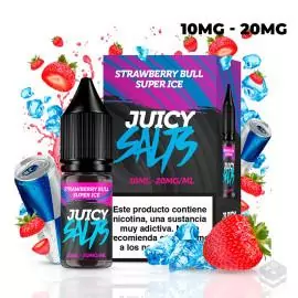 STRAWBERRY BULL SUPER ICE 10ML JUICY SALTS VAPE